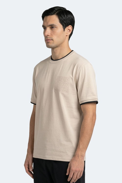 Slazenger ZAVIER Erkek Bej Tişört