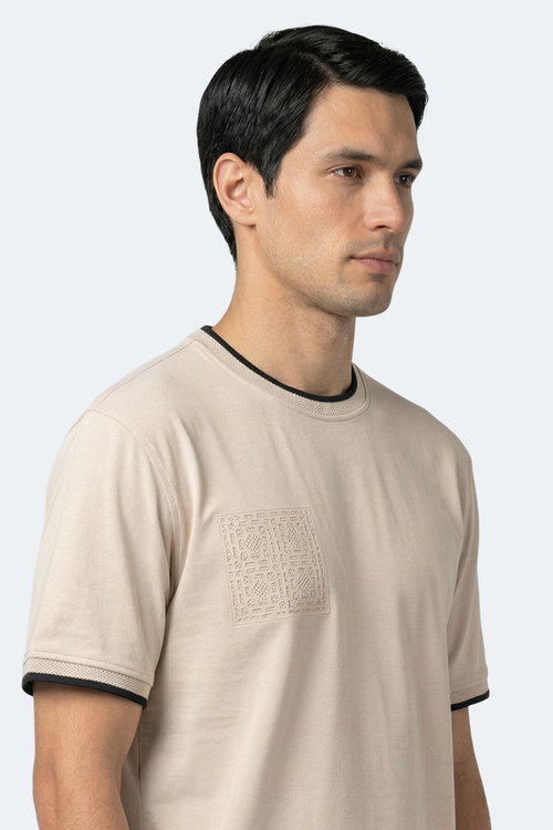 Slazenger ZAVIER Erkek Bej Tişört