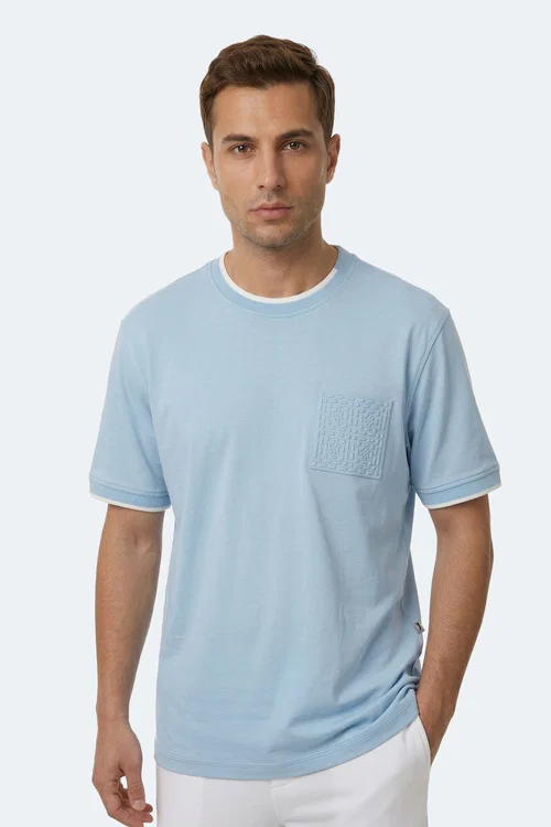 Slazenger ZAVIER Erkek Mavi Tişört