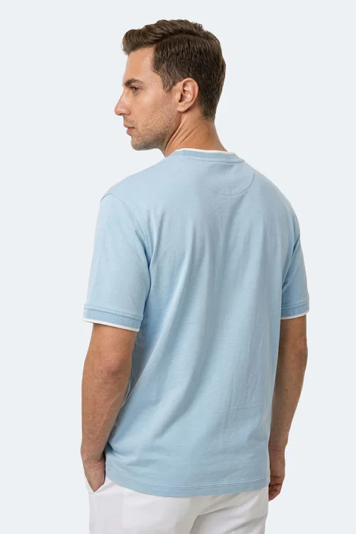 Slazenger ZAVIER Erkek Mavi Tişört