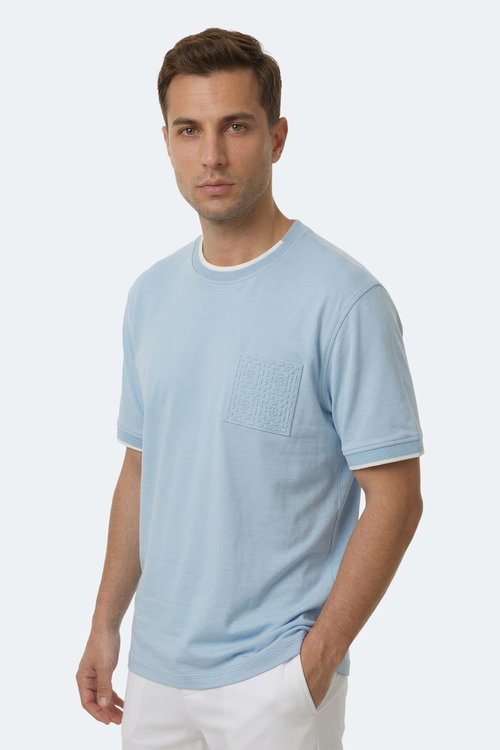 Slazenger ZAVIER Erkek Mavi Tişört