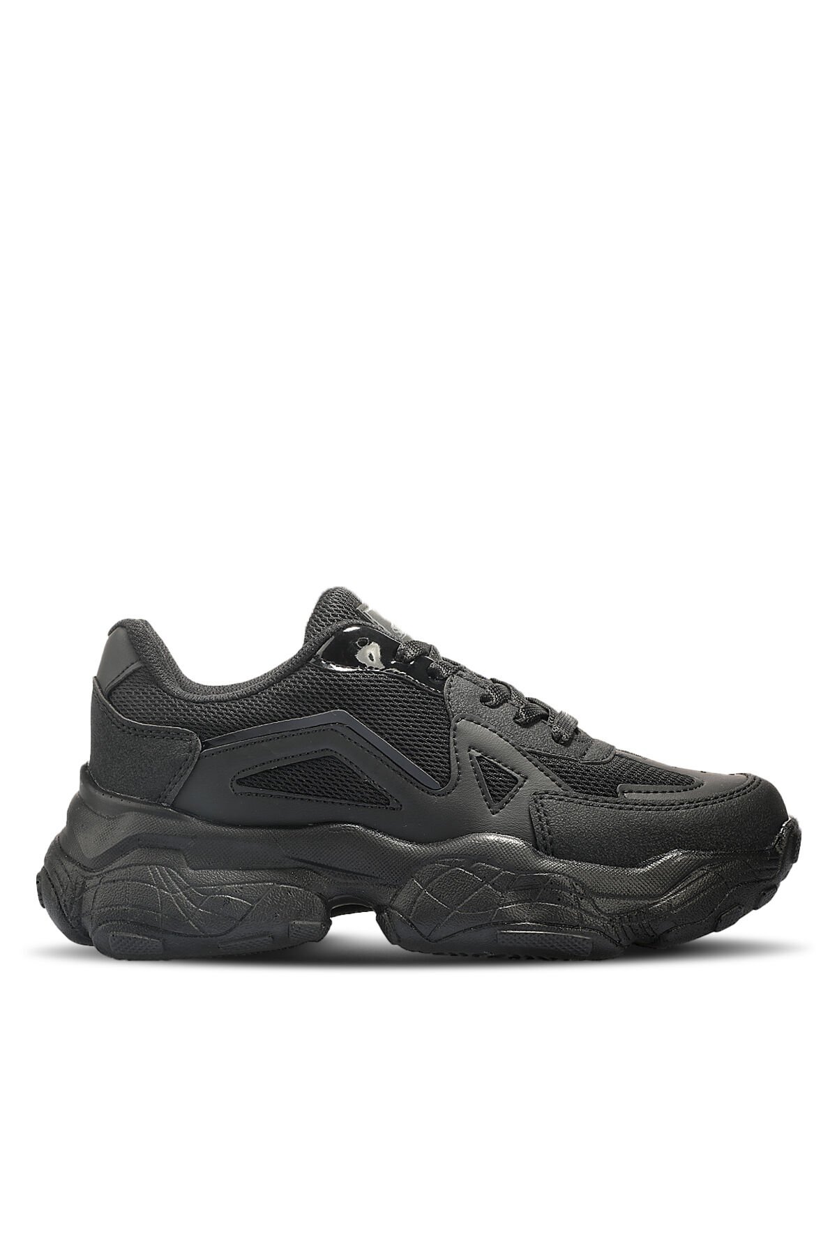 ZEF Sneaker Kadın Ayakkabı Siyah / Siyah - Thumbnail