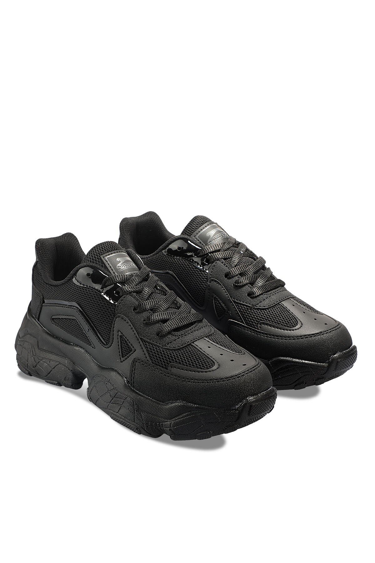 ZEF Sneaker Kadın Ayakkabı Siyah / Siyah - Thumbnail