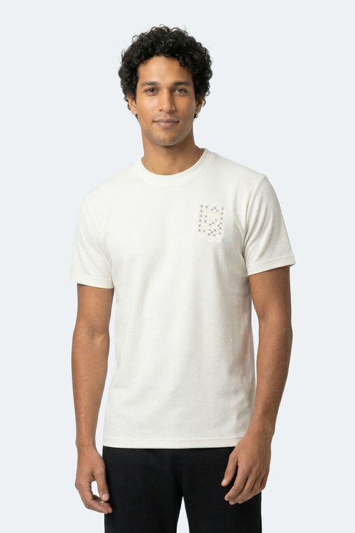 Slazenger ZEGNA Erkek Beyaz Tişört