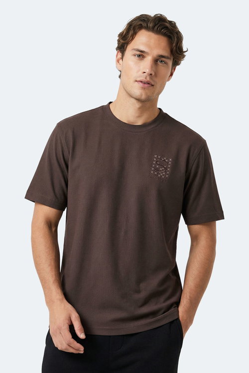 Slazenger ZEGNA Erkek Kahve Tişört