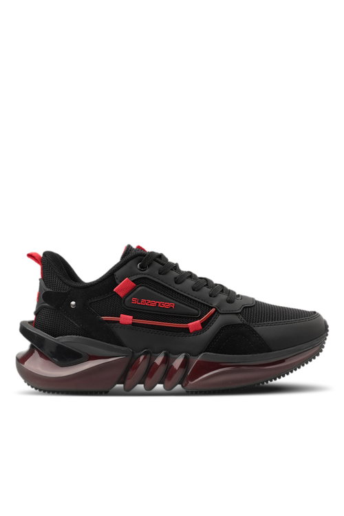 Slazenger ZENON Erkek Siyah / Kırmızı Koşu & Yürüyüş Spor Ayakkabısı