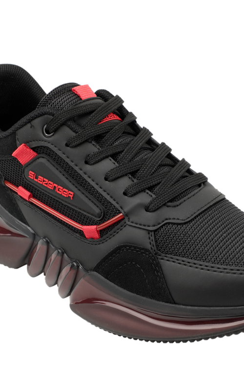 Slazenger ZENON Erkek Siyah / Kırmızı Koşu & Yürüyüş Spor Ayakkabısı