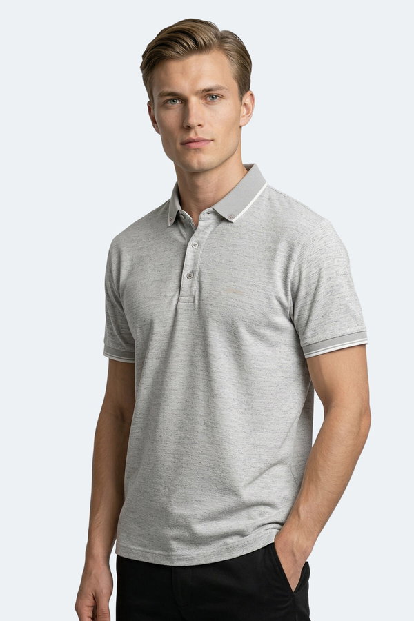 Slazenger ZERU Erkek Polo Yaka Gri Tişört