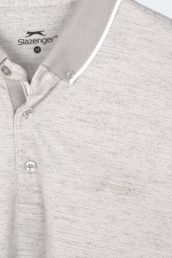 Slazenger ZERU Erkek Polo Yaka Gri Tişört
