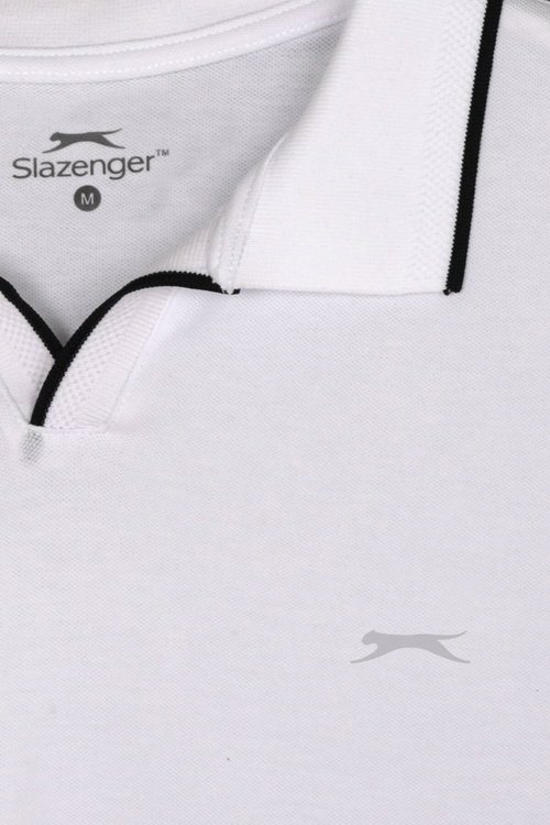 Slazenger ZITHER Erkek Polo Yaka Beyaz Tişört
