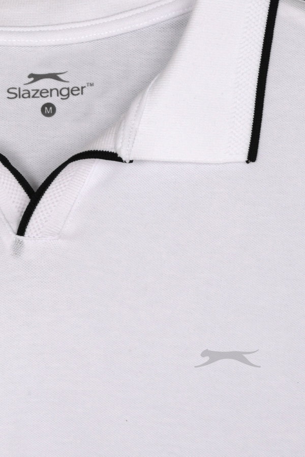 Slazenger ZITHER Erkek Polo Yaka Beyaz Tişört