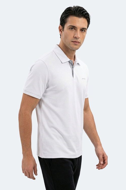 Slazenger ZODIACS Erkek Polo Yaka Beyaz Tişört