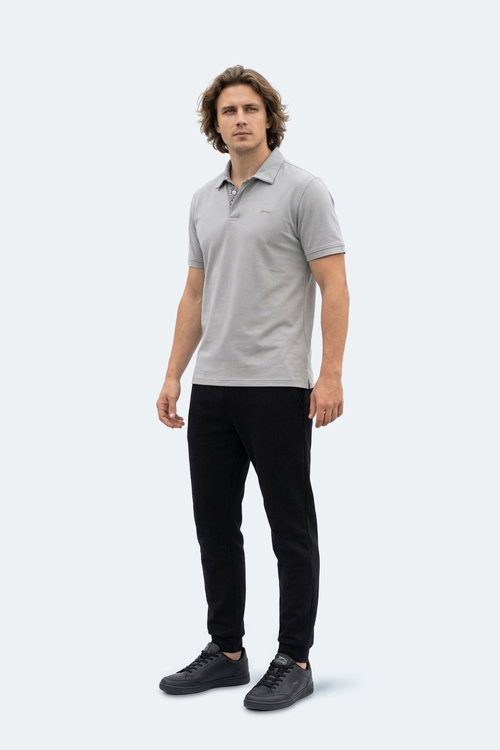 Slazenger ZODIACS Erkek Polo Yaka Gri Tişört