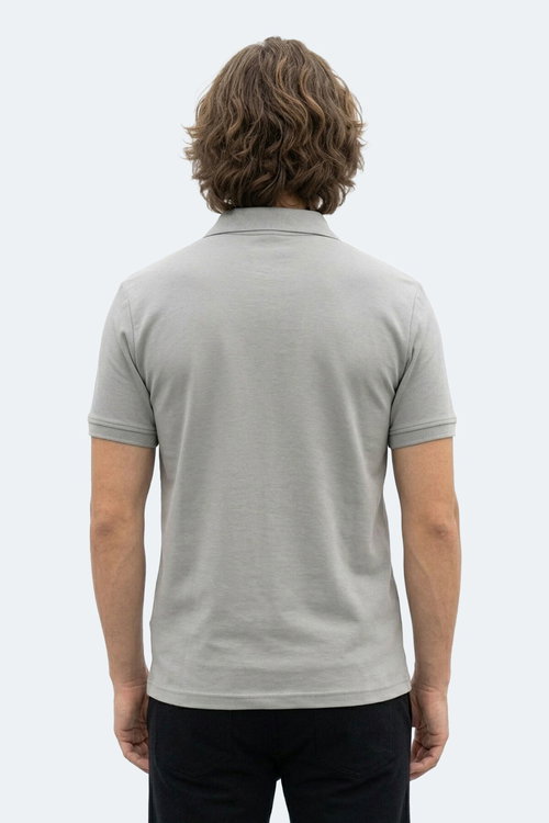 Slazenger ZODIACS Erkek Polo Yaka Gri Tişört