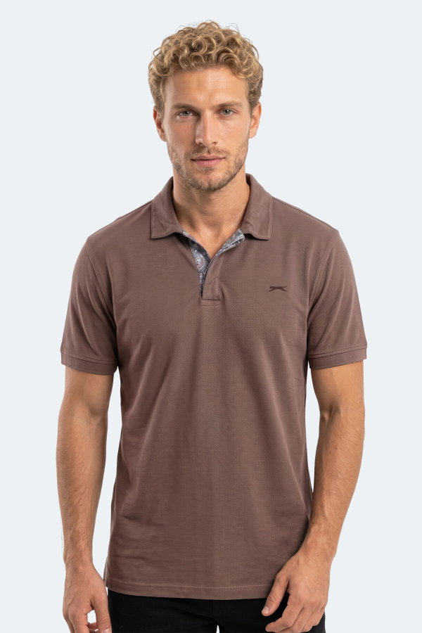 Slazenger ZODIACS Erkek Polo Yaka Kahve Tişört