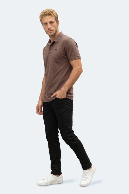 Slazenger ZODIACS Erkek Polo Yaka Kahve Tişört