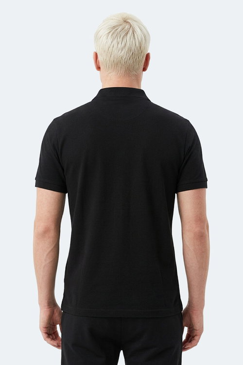 Slazenger ZODIACS Erkek Polo Yaka Siyah Tişört