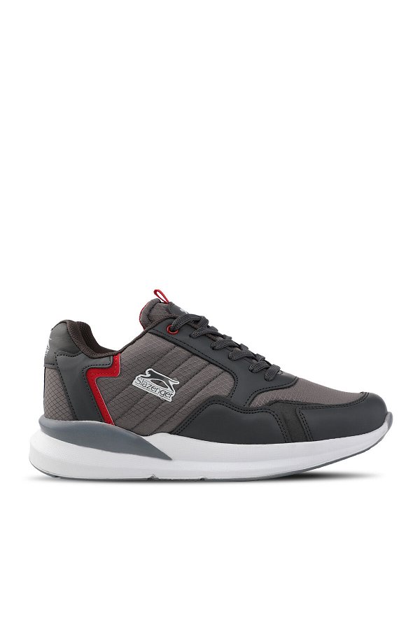 Slazenger ZURIH NEW I Sneaker Unisex Ayakkabı Koyu Gri / Kırmızı