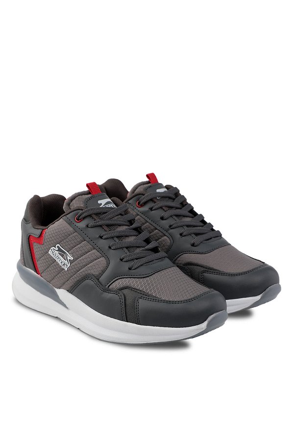 Slazenger ZURIH NEW I Sneaker Unisex Ayakkabı Koyu Gri / Kırmızı