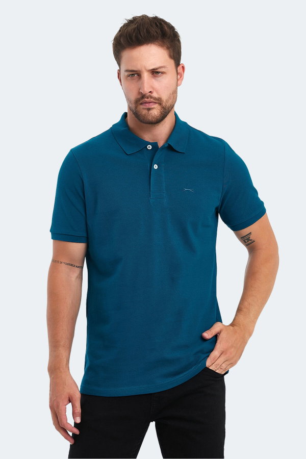 Slazenger SOHO I Erkek Polo Yaka Petrol Tişört