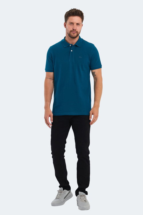 Slazenger SOHO I Erkek Polo Yaka Petrol Tişört