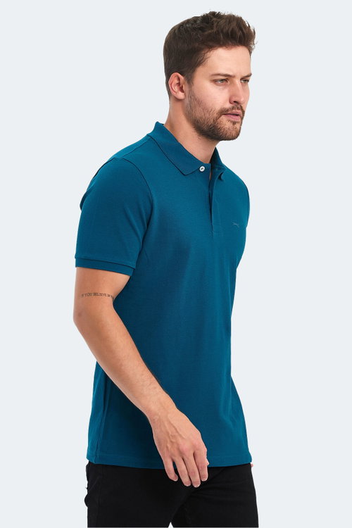 Slazenger SOHO I Erkek Polo Yaka Petrol Tişört