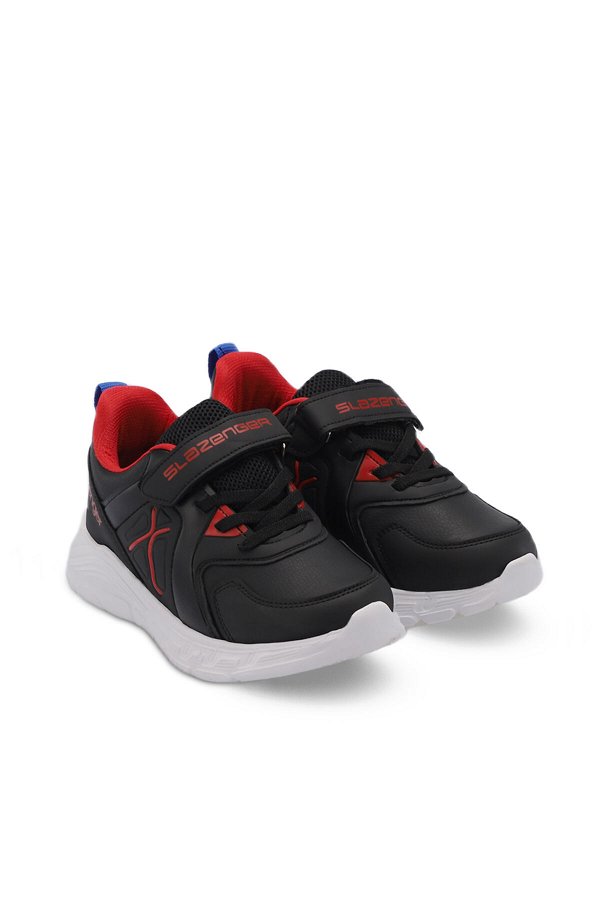 Slazenger VACATION I Sneaker Unisex Çocuk Ayakkabı Siyah / Kırmızı