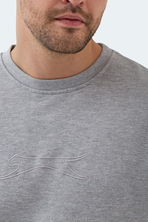 Slazenger VADIK IN Erkek Oversıze Gri Sweatshırt