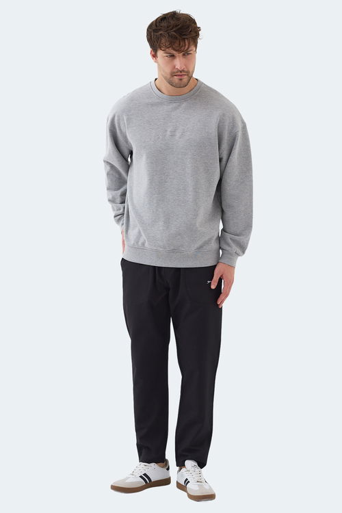 Slazenger VADIK IN Erkek Oversıze Gri Sweatshırt