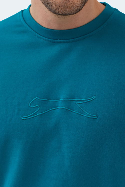Slazenger VADIK IN Erkek Oversıze Petrol Sweatshırt