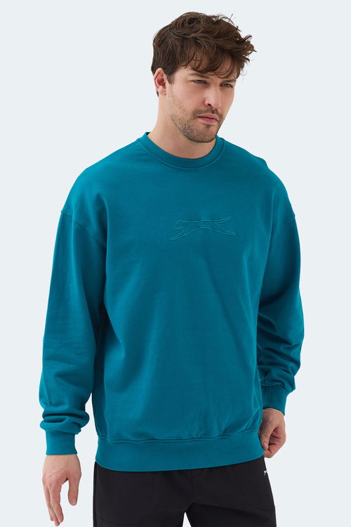 Slazenger VADIK IN Erkek Oversıze Petrol Sweatshırt