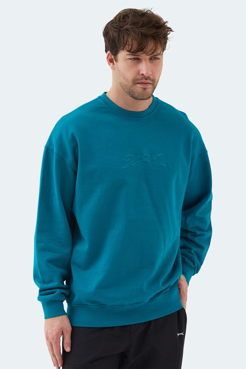 Slazenger VADIK IN Erkek Oversıze Petrol Sweatshırt