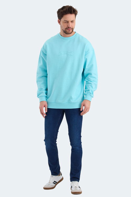 VADIK Oversıze Erkek Sweatshirt Turkuaz