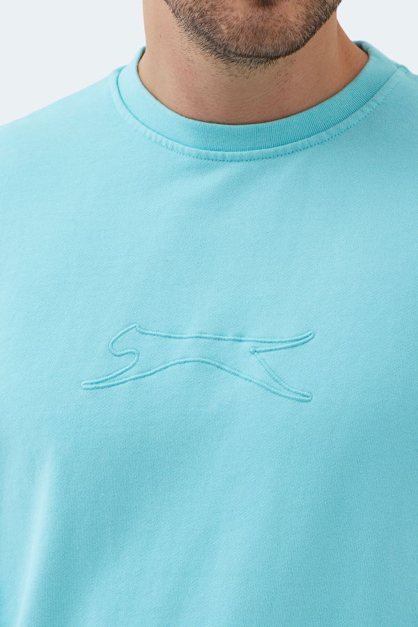 Slazenger VADIK IN Erkek Oversıze Turkuaz Sweatshırt