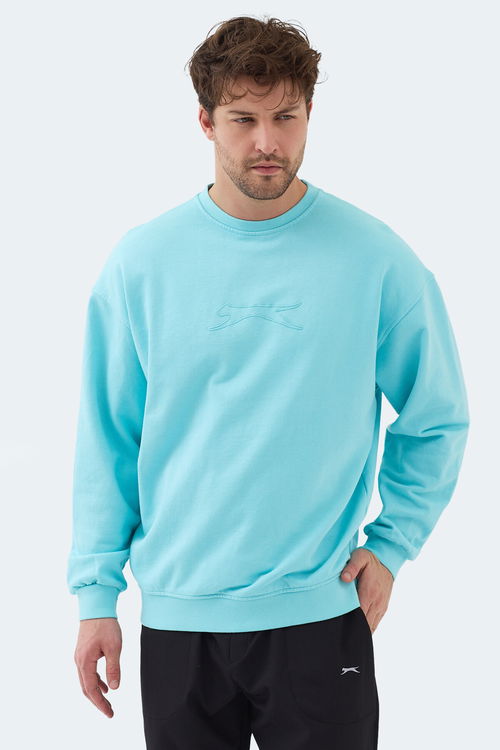 Slazenger VADIK IN Erkek Oversıze Turkuaz Sweatshırt