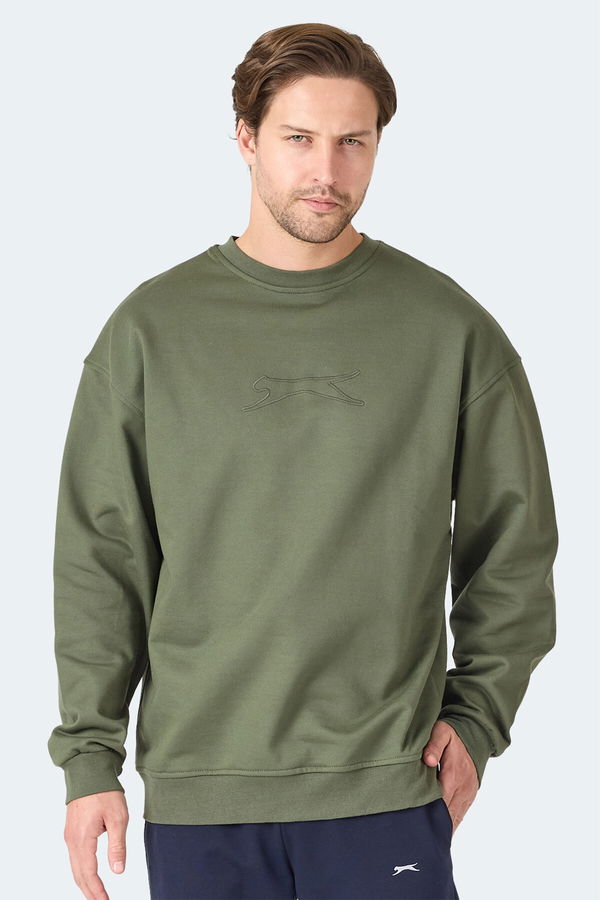 Slazenger VADIK Oversize Erkek Haki Sweatshirt