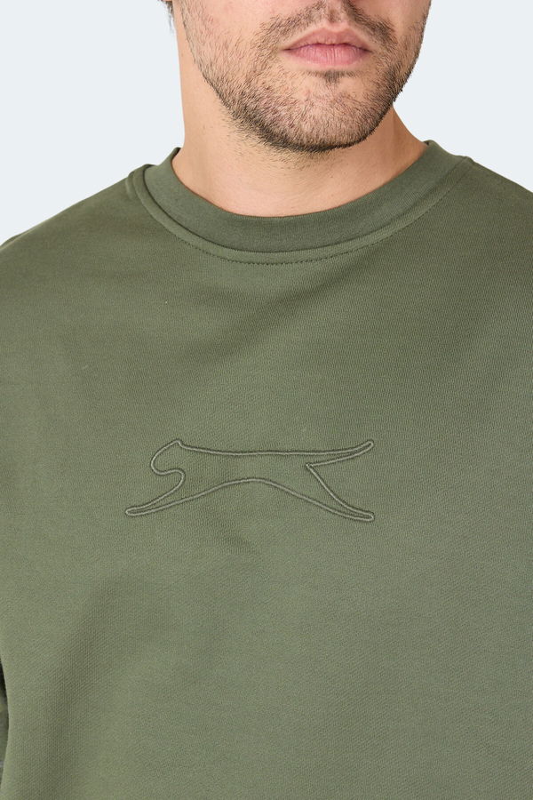 Slazenger VADIK Oversize Erkek Haki Sweatshirt