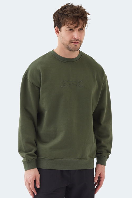 Slazenger VADIK IN Erkek Oversıze Haki Sweatshırt