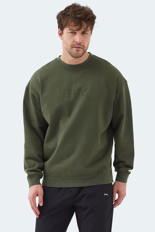 Slazenger VADIK IN Erkek Oversıze Haki Sweatshırt