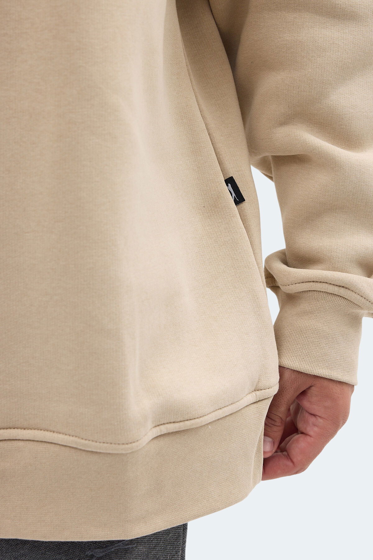 Slazenger VADIM Unisex Oversıze Bej Sweatshırt - Thumbnail