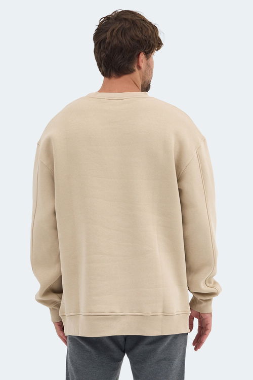 Slazenger VADIM Unisex Oversıze Bej Sweatshırt Slazenger VADIM Unisex Oversıze Bej Sweatshırt