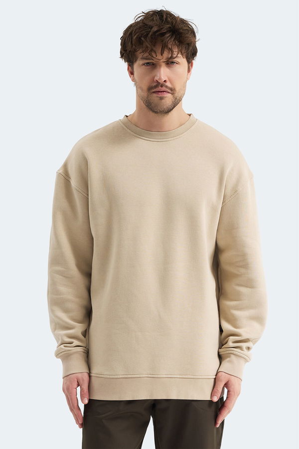 Slazenger VADIM Unisex Oversıze Bej Sweatshırt