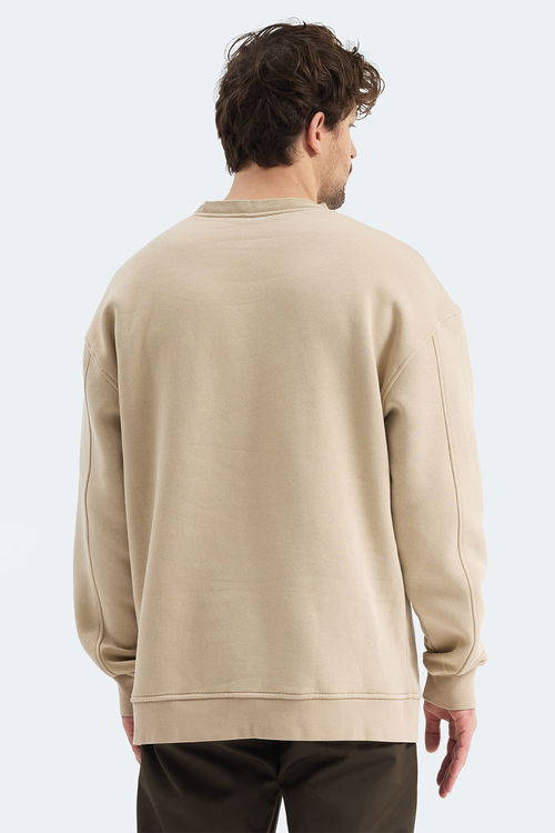 Slazenger VADIM Unisex Oversıze Bej Sweatshırt