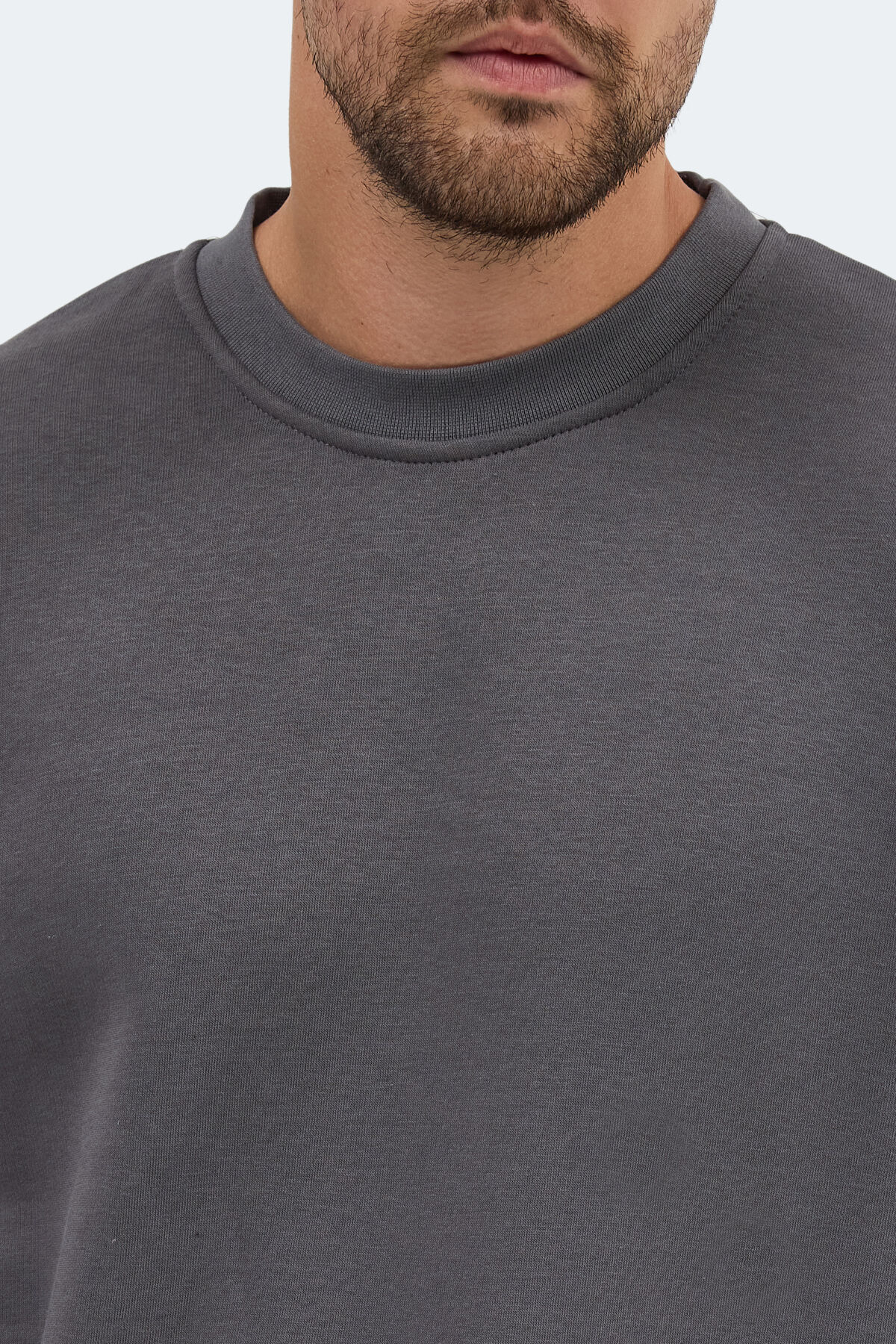 Slazenger VADIM Unisex Oversıze Koyu Gri Sweatshırt - Thumbnail