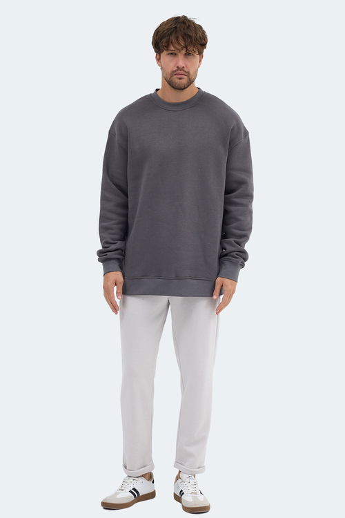 Slazenger VADIM Unisex Oversıze Koyu Gri Sweatshırt Slazenger VADIM Unisex Oversıze Koyu Gri Sweatshırt