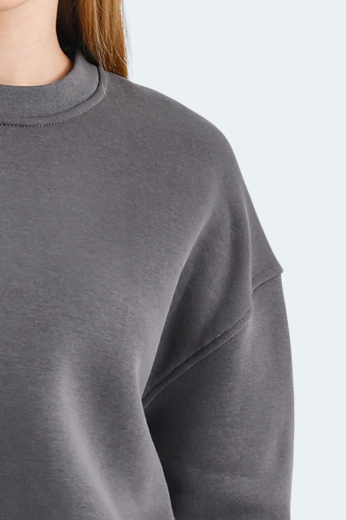 Slazenger VADIM Unisex Oversıze Koyu Gri Sweatshırt - Thumbnail