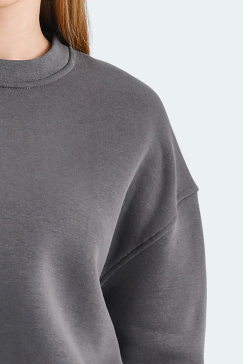 Slazenger VADIM Unisex Oversıze Koyu Gri Sweatshırt Slazenger VADIM Unisex Oversıze Koyu Gri Sweatshırt