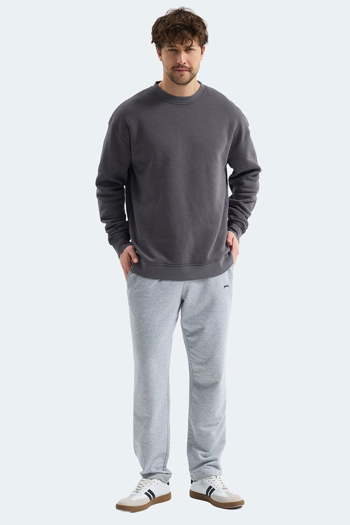 Slazenger VADIM Unisex Oversıze Koyu Gri Sweatshırt