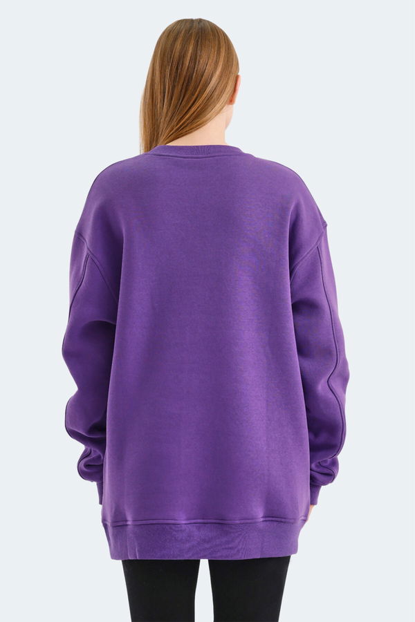 Slazenger VADIM Unisex Oversıze Mor Sweatshırt