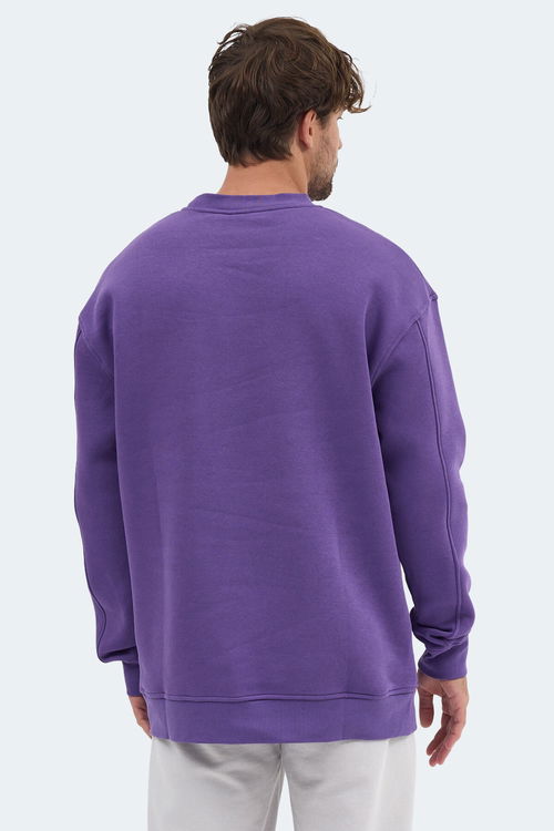 Slazenger VADIM Unisex Oversıze Mor Sweatshırt